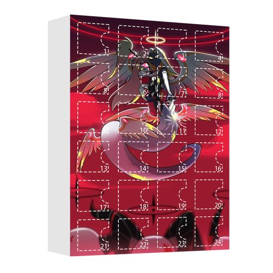Hazbin Hotel Advent Calendar 24 Day Christmas Countdown Box with Unique Window Design Multifunctional Holiday Decoration for Kids Rooms Houses Cars
