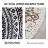 Large Round Bedroom Carpet With Tassels Macrame Tassel Floor Mat for Living Room Cotton Linen Muslim Prayer Mat Rug Custom Size