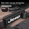 Leather Car Seat Gap Filler Storage Box Cup Holder Accessories For Compass Renegade Cherokee Wrangler JK Patriot Liberty