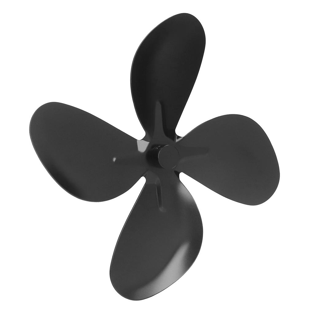 Náhradní lopatka ventilátoru kamen Hliníková slitina Ventilátor ke krbu 4 lopatky se šestihranným klíčem Šroub Černá