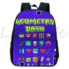 Zaino Kindergarten Geometry Dash Arrabbiato per Bambini e Bambine Zaino Anime Piccola Borsa da Libri Bambini Borse Scolastiche Cartoon Zaino per Bambini