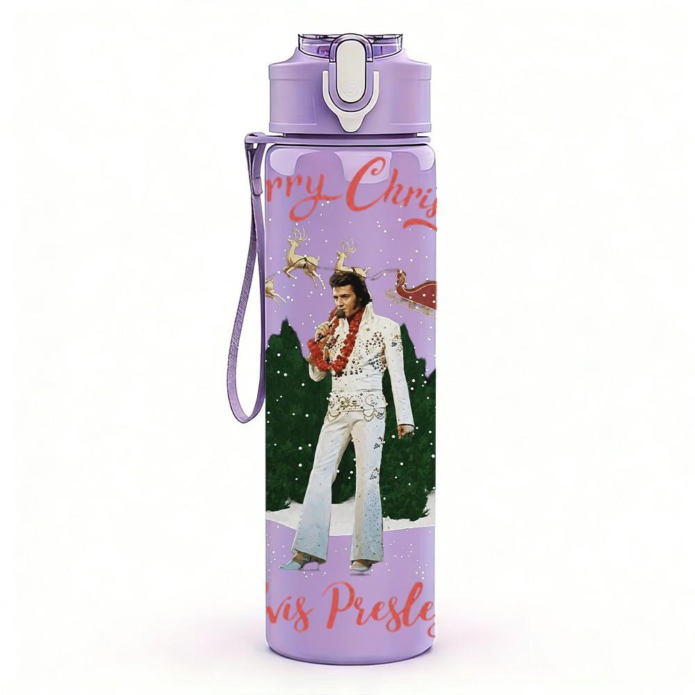 1PC Country Music Character 750ml Sports Water Bottle Leakproof Straw Lid Outdoor Office Home