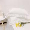 Comfortable White Princess Pillowcase with Ruffles Sweatproof Decorative Pillow Cover Soft Multiple Sizes Pillow Core Protector