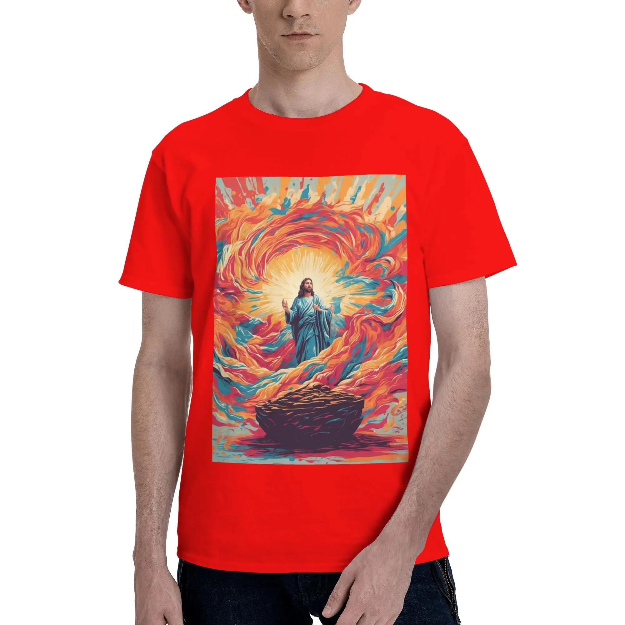 resurrected Jesus Jesus Biblical References Men TShirt Plus Size T Shirts Mens Crew Neck Cotton Tees Short Summer Male S
