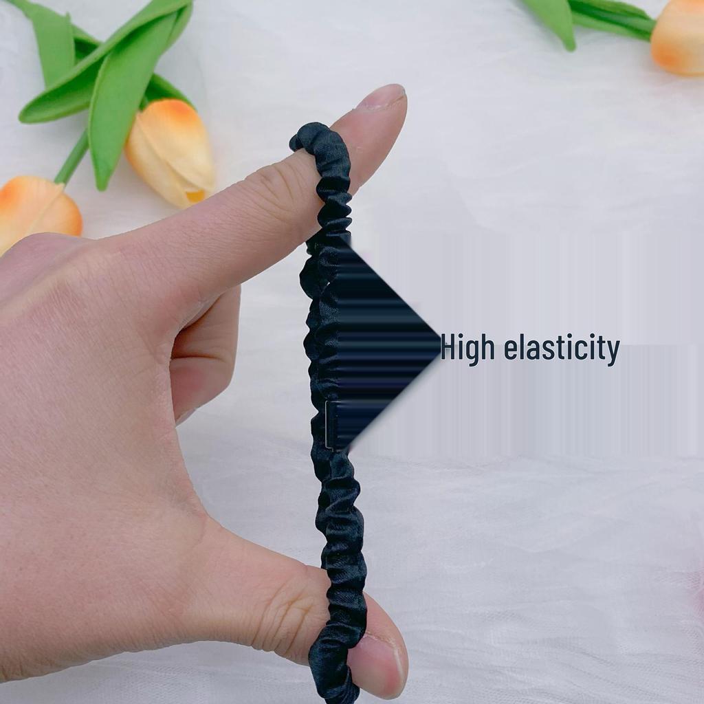 Cream High-Elastic DIY Hair Tie with Adhesive Accessories
