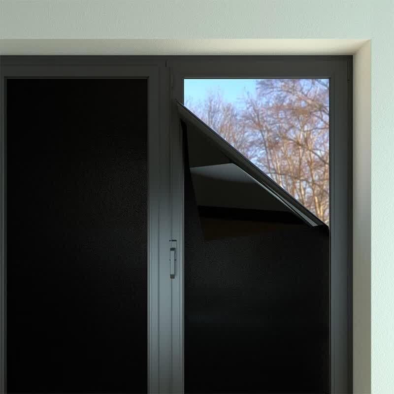 Ronglv Black Frosted Opaque Privacy Window Film