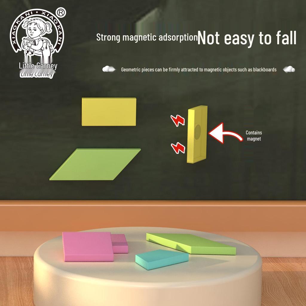 Magnetic Geometric Shapes Teaching Aids for Primary School Math (Grades 1-2)