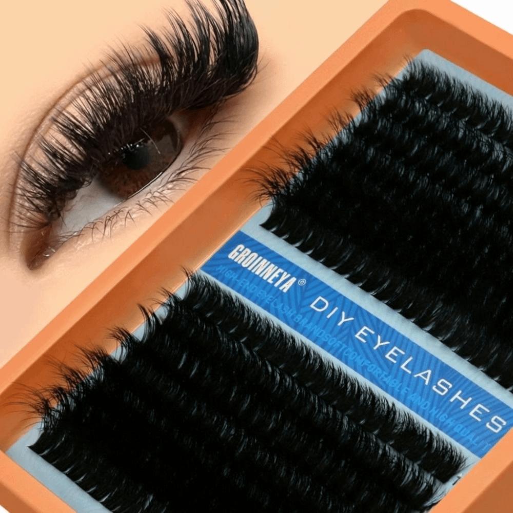 Natural Look 3D Faux Mink Lash Wispy Style DIY Lash Extension Kit  Makeup Enhancement