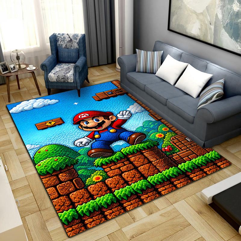 

Super Mario Print Carpet Large Area Rug Non Slip Washable Floor Mat Bedroom Home Decor LXR98 60x90cm