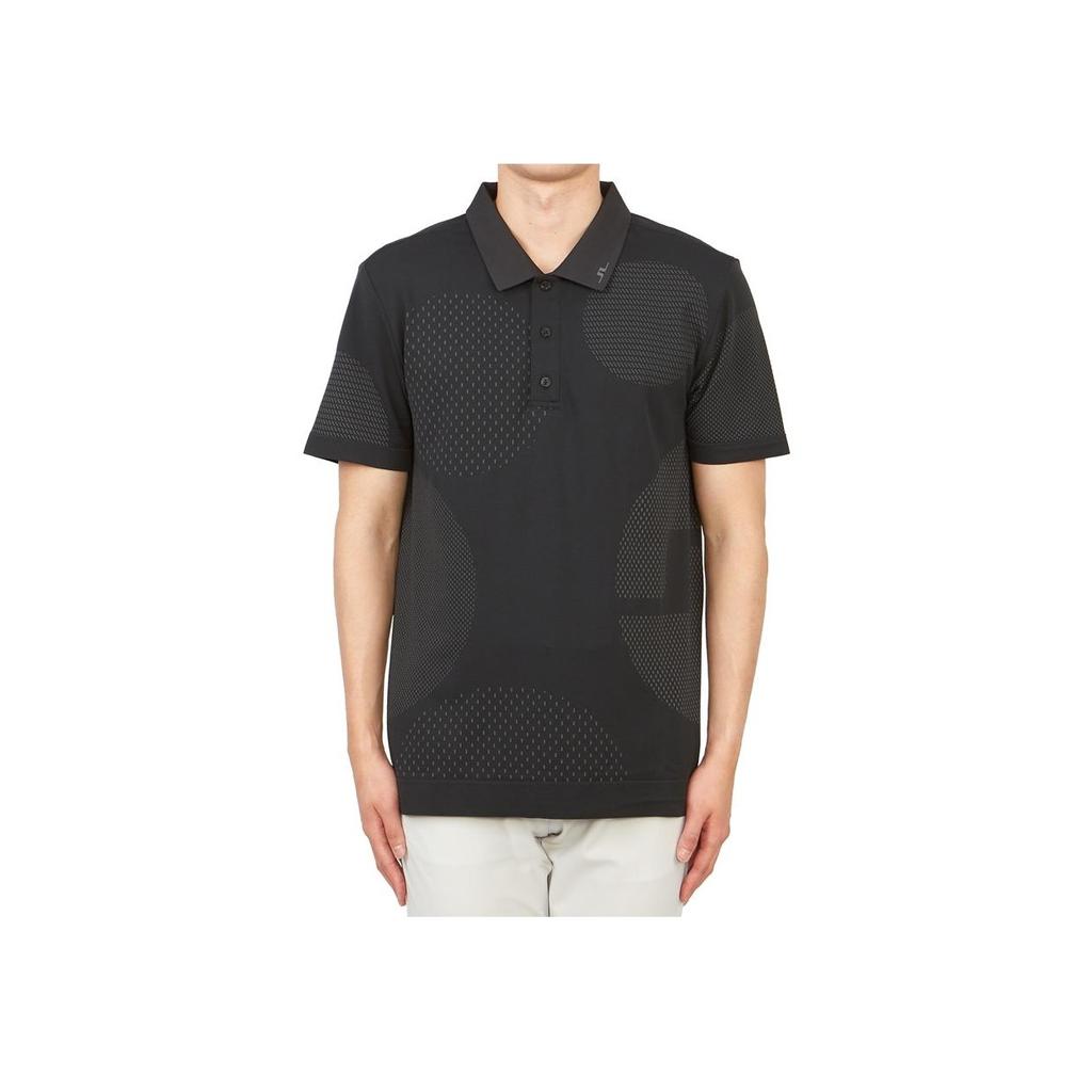 J.LINDEBERG Pattern Logo Printed Short Sleeve Polo Shirt Men Tops Black GMJT07776-9999