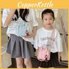 Letters Solid English Color Smooth Satchel Durable Kids Small Crossbody Bag