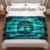 Tree of Life Theme Soft Blanket Personalized Custom Name Text Print Warm Blanket Home Sofa Bedroom Decor