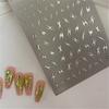 1pcs 5D Exquisite Purple Wisteria Flower Nail Art Stickers Flower Bow Nail Decoration Slider Decal Adhesive Transfer Part