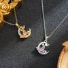 Elegant Moon Shadow Butterfly Necklace for Women – Rhinestone Clavicle Chain with Versatile Pendant