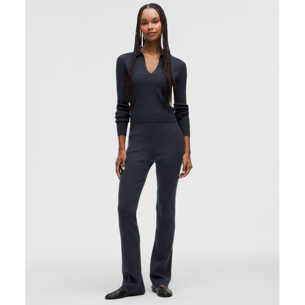 Lululemon Ribbed Merino Wool Blend Pant True Navy