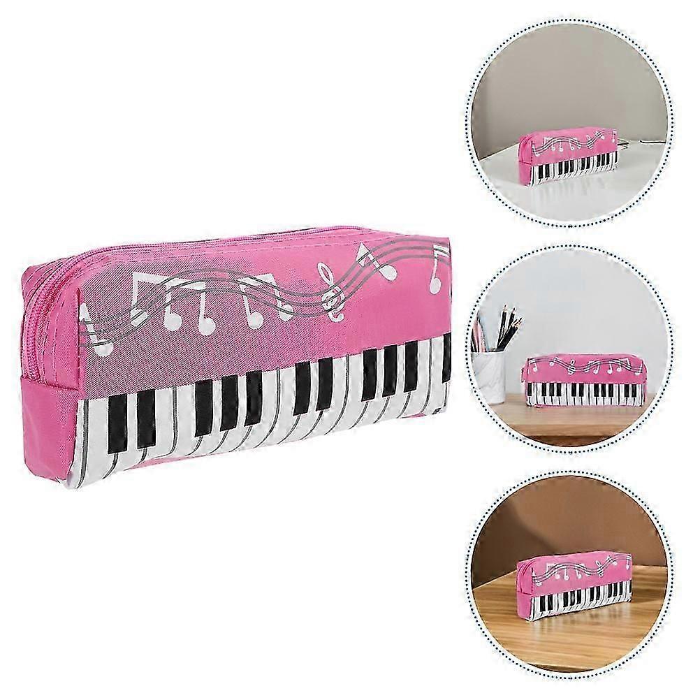 Music Supplies Canvas Pencil Pouch for Storage Use 2Pcs Travel Work School Supplies