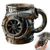 Nowy Kubek z Wzorem Turbosprężarki: Unikalny Kubek do Kawy z Silnikiem V8 z Turbodoładowaniem Ręcznie Robiony Prezent Naczynie do Picia Prezent dla Mężczyzn Pojemnik na Wodę