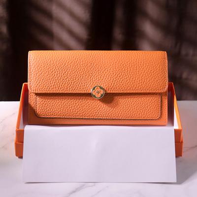 First Layer Cowhide Women'S Wallet Exquisite High-End Leather Niche Design High-End Sense Compact Short Wallet