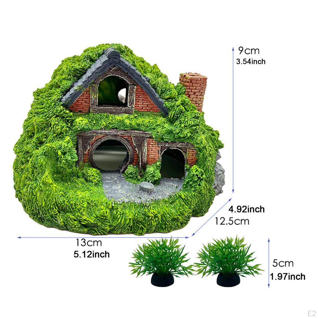 Aquarium Decor House Cave Hole Shelter, Accessories for Betta,Creative,Fish Tank Hut