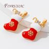 Christmas Gifts Happy New Year 2026 18K Gold Plated Brass Charms For Necklaces,Pendants For Jewelry Making,Women's Gift Xmas