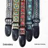 Premium Embroidered Guitar Strap - Thick, Long, and Adjustable for Acoustic and Electric Guitars