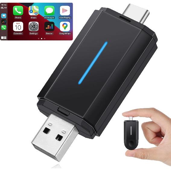 Carplay Wireless Adapter, Wireless Carplay Adapter Auto Stable Convert OEM Wired to Wireless, No Latency, No Disconnection Wireless Carplay dongle