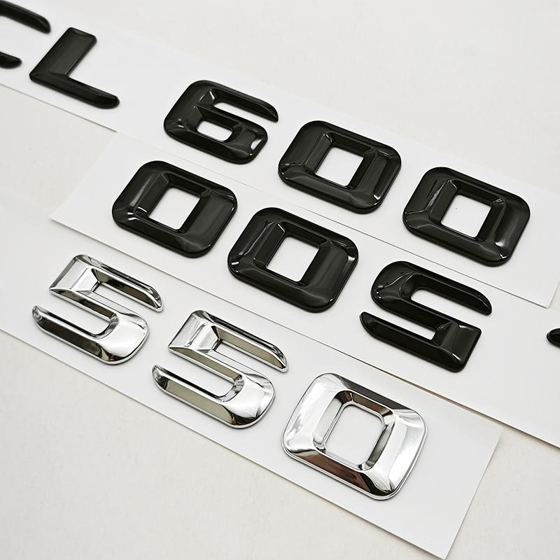 AAUX1 3D ABS Car Letters Logo CL500 CL550 CL600 Badge Rear Trunk Sticker For Mercedes Benz CL500 CL550 CL600 C215 C216 Accessories