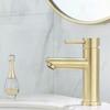 Brushed Gold Stainless Steel Basin Faucet Luxury Bathroom Washbasin Hot And Cold Water Mixed Tap Single-Handle Sink Mixer Tap