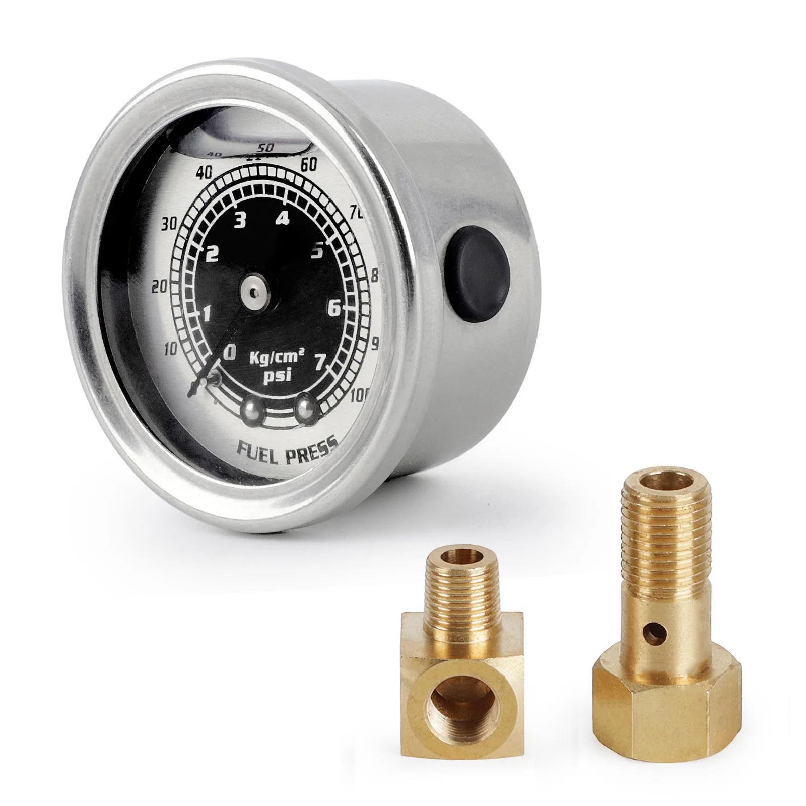 

NPT 1/8 Car Fuel Oil For Honda Civic CRX Acura Mitsubishi Eclipse PSI Pressure Liquid Filled Gauge Oil Fuel Pressure Gauge