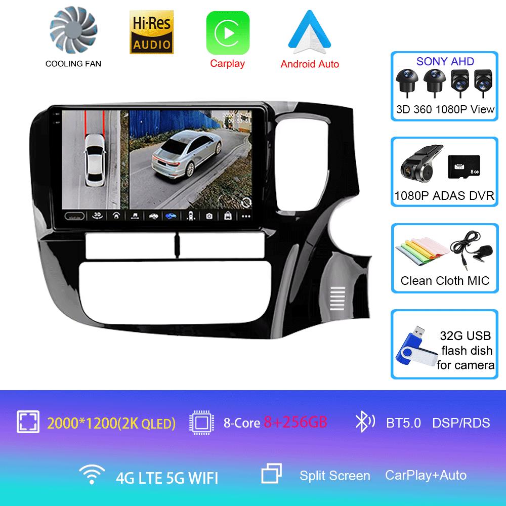 Car Radio Android 14 Carplay For Mitsubishi Outlander 3 GF0W GG0W 2012 2013- 2018 Navigation GPS Multimedia Player Stereo WiF+4G