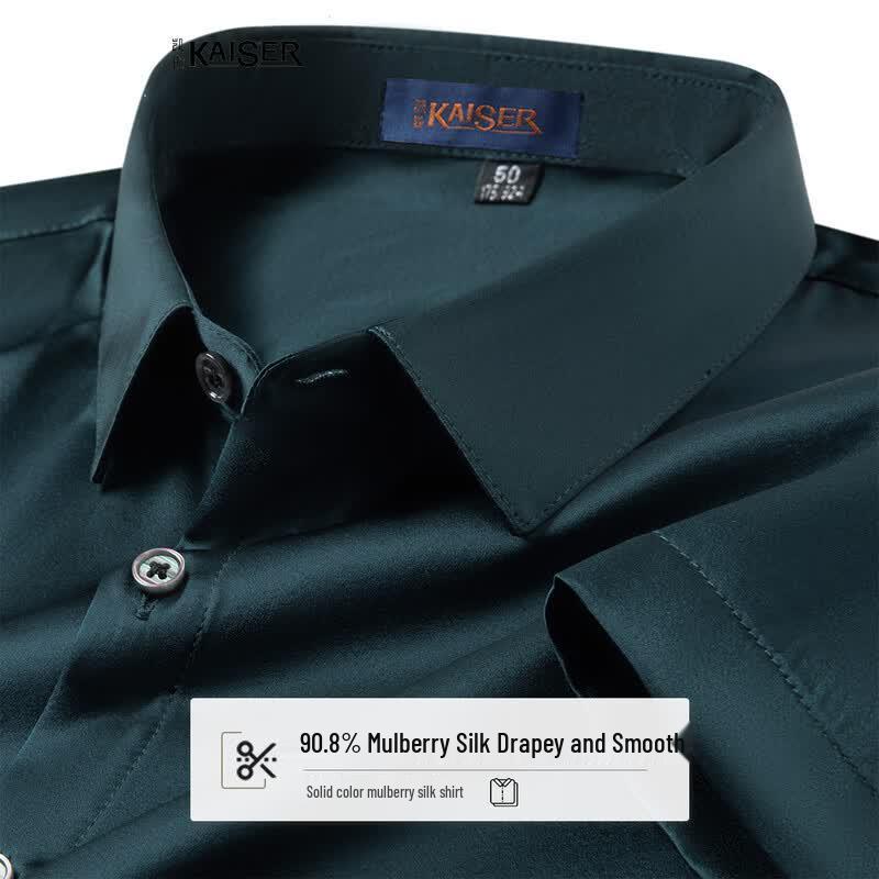 Caesar Men s Silk Blend Short-Sleeve Shirt 48