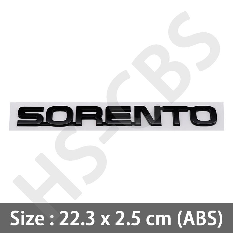 Akpsw6 1 ud. Emblema Insignia de Letras 3D ABS Sorento Calcomanía Trasera de Maletero de Coche Sorento Pegatinas para Portón Trasero Estilo de Coche Accesorios para Coche