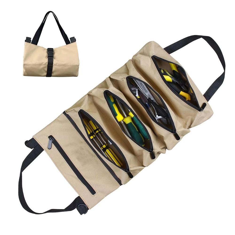 1Pcs Oxford Cloth Hardware Tool Roll Wrench Tool Organizer Bucket Car Automotive Motorcycle