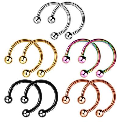 Mode Lippe Labret Ring Ohrstecker Nahtlose Piercings Chirurgenstahl Titan Stahl Tragus Knorpel Sexy Körperschmuck Septum Nase Hoop Temperament