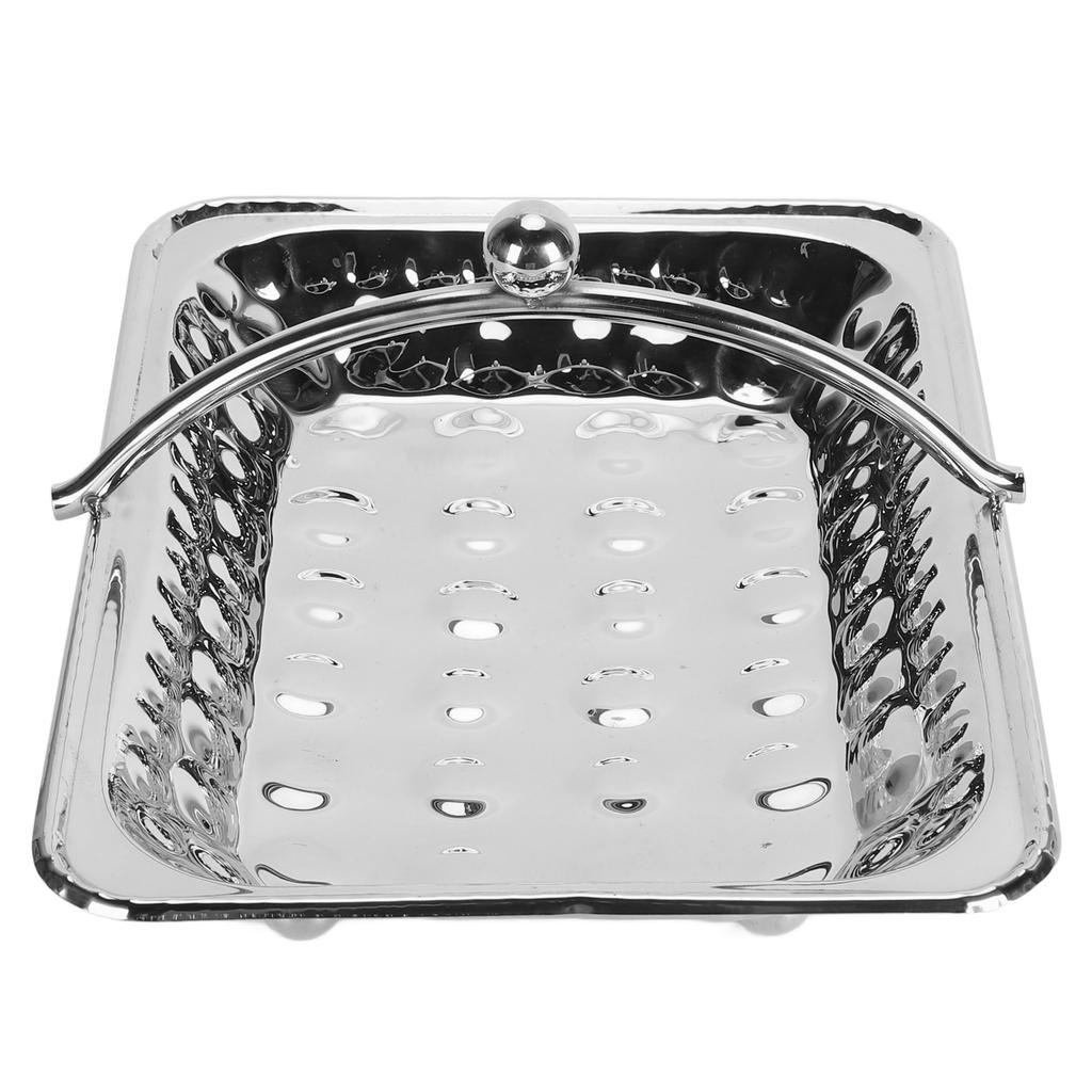 Stainless Steel Towel Basket Exquisite Elegant Large Capacity Fruit Serving Basket with Handle for
