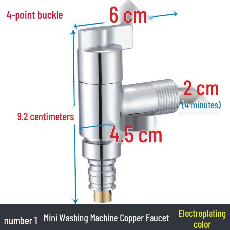 Copper Ultra-Short Washing Machine Faucet with Auto Stop