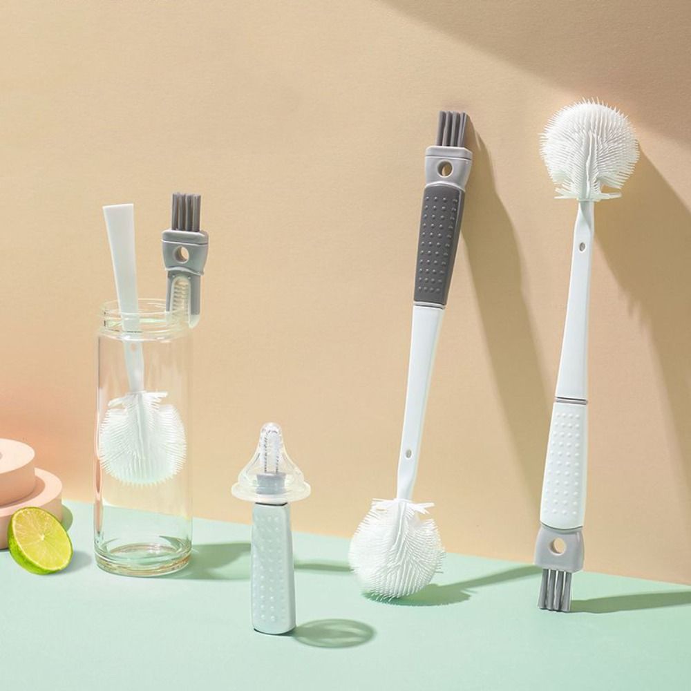 Multi-functional Cup Cleaning Brush Bottle Gap Cleaner Brush Glass Milk Bottles Cleaning Tool