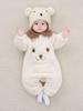 Cozy Fleece Cotton Baby Romper - Warm Long Sleeve Onesie for Autumn/Winter (Newborn To Toddler)