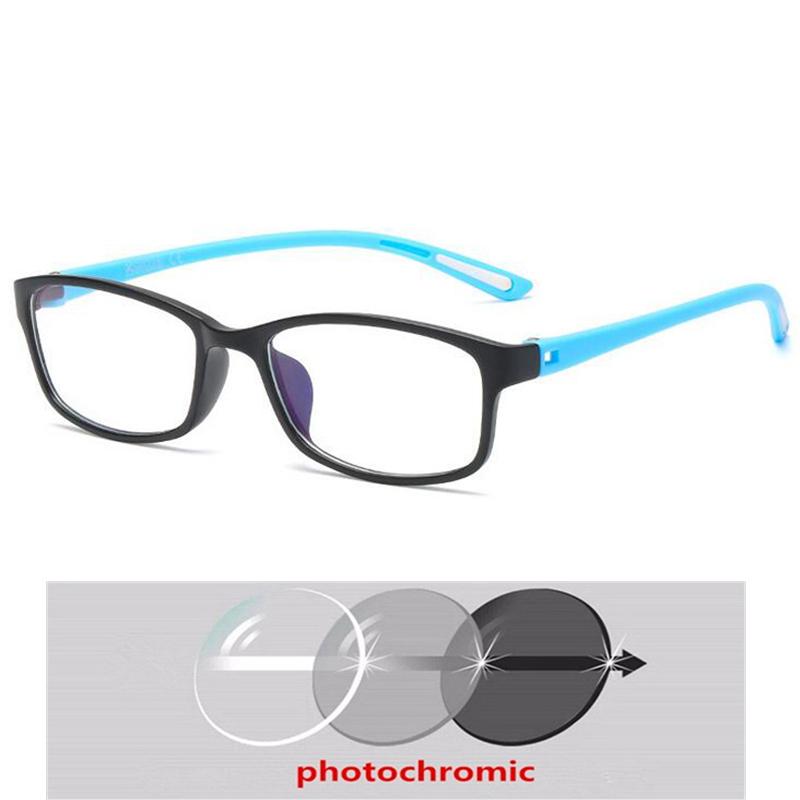 Black Frame Red Leg Square Prescription Glasses For The Nearsighted Women Men Student Short-Sight Eyewear 0 -1.0 -1.5 To -6.0