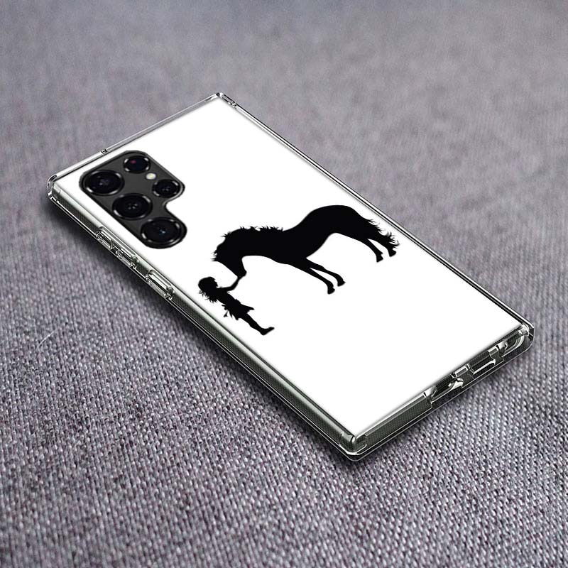 

Black Shadow Horse Phone Case for Samsung A17 A37 A57 A55 A35 A25 A15 A54 A14 A24 A34 A13 A23 A33 A53 A07 A05S A04S A03 A73 Gala Samsung M30S