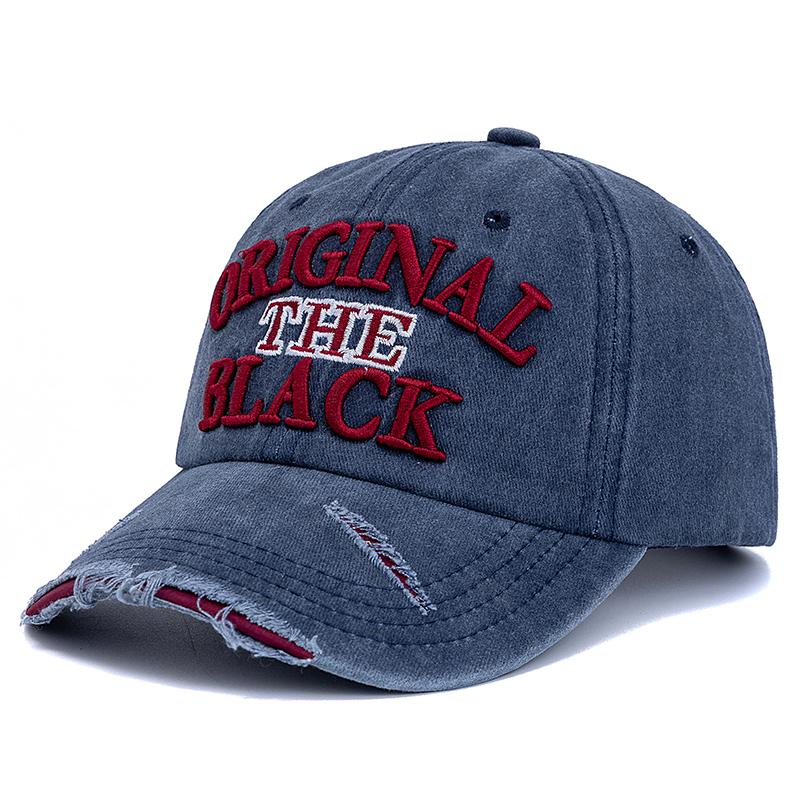 

Унисекс бейсболка ЧЕРНАЯ вышивка букв папина шляпа женская мужская уличная выстиранная хлопковая кепка 56cm-60cm темно-синий