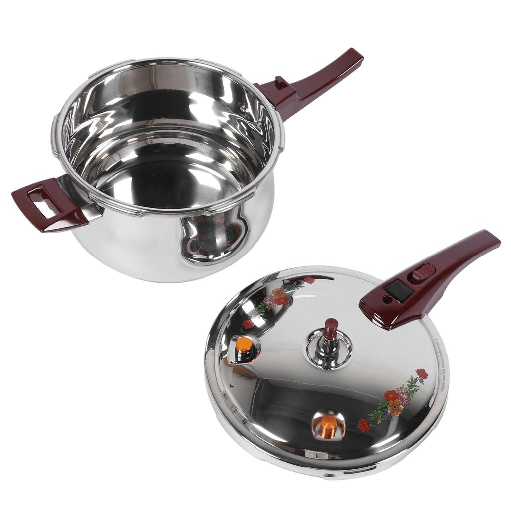 80KPA Pressure Cooker Stainless Steel Time Saving Multifunctional with Steam Basket Glass Lid