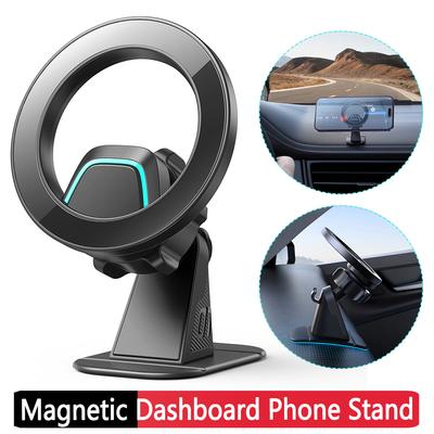Dashboard Phone Mount Flexible Magnetic Cell Phone Bracket Strong Suction Car Phone Support Adjustable for 4-7 Inch Mobile Phone