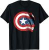T-shirt Marvel Captain America Bouclier Drapeau Americana