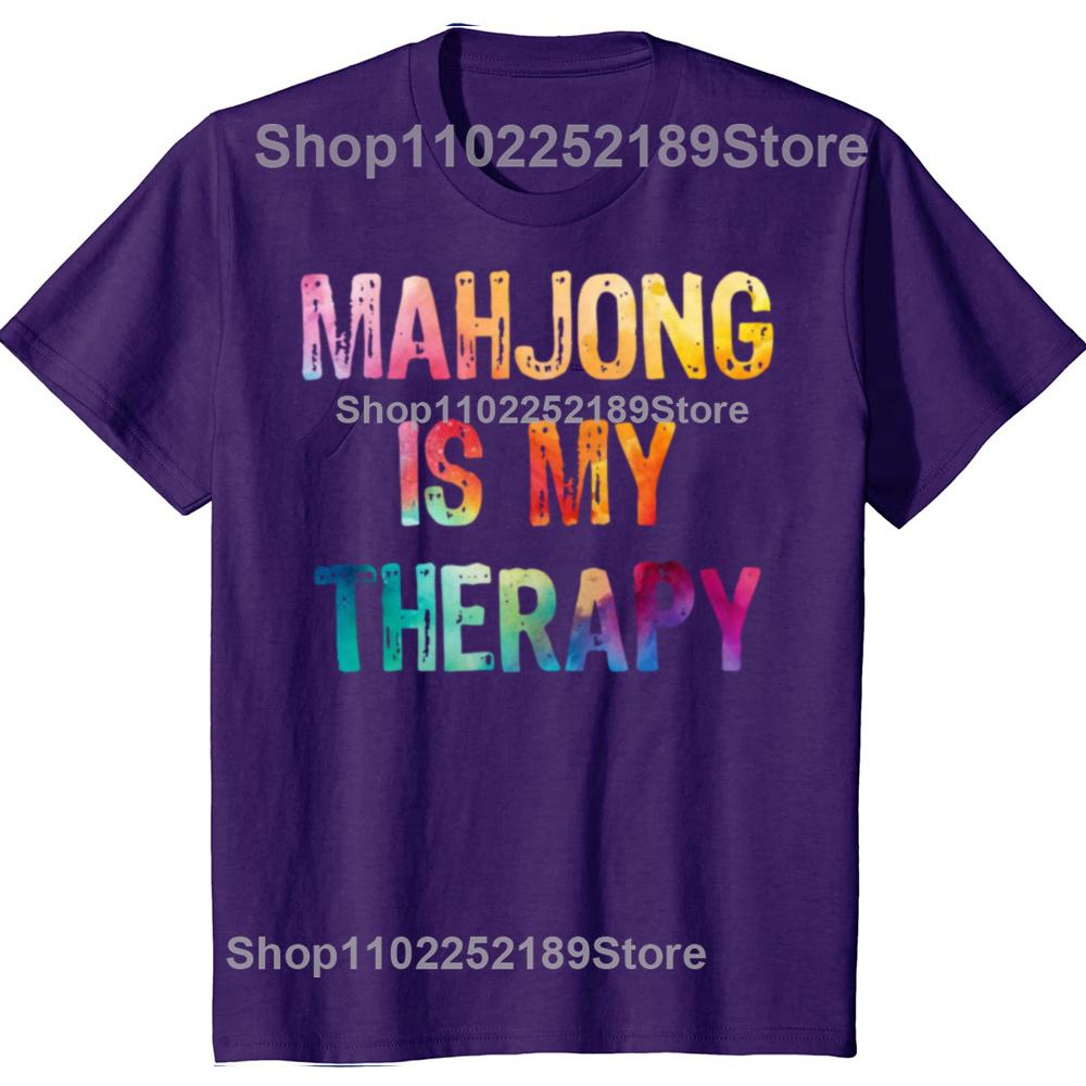 

Mahjong Is My Therapy Funny Gift Gift T-Shirt Christmas T-Shirt Graphic T Shirts Women Clothes Tops Mujer Harajuku 4XL