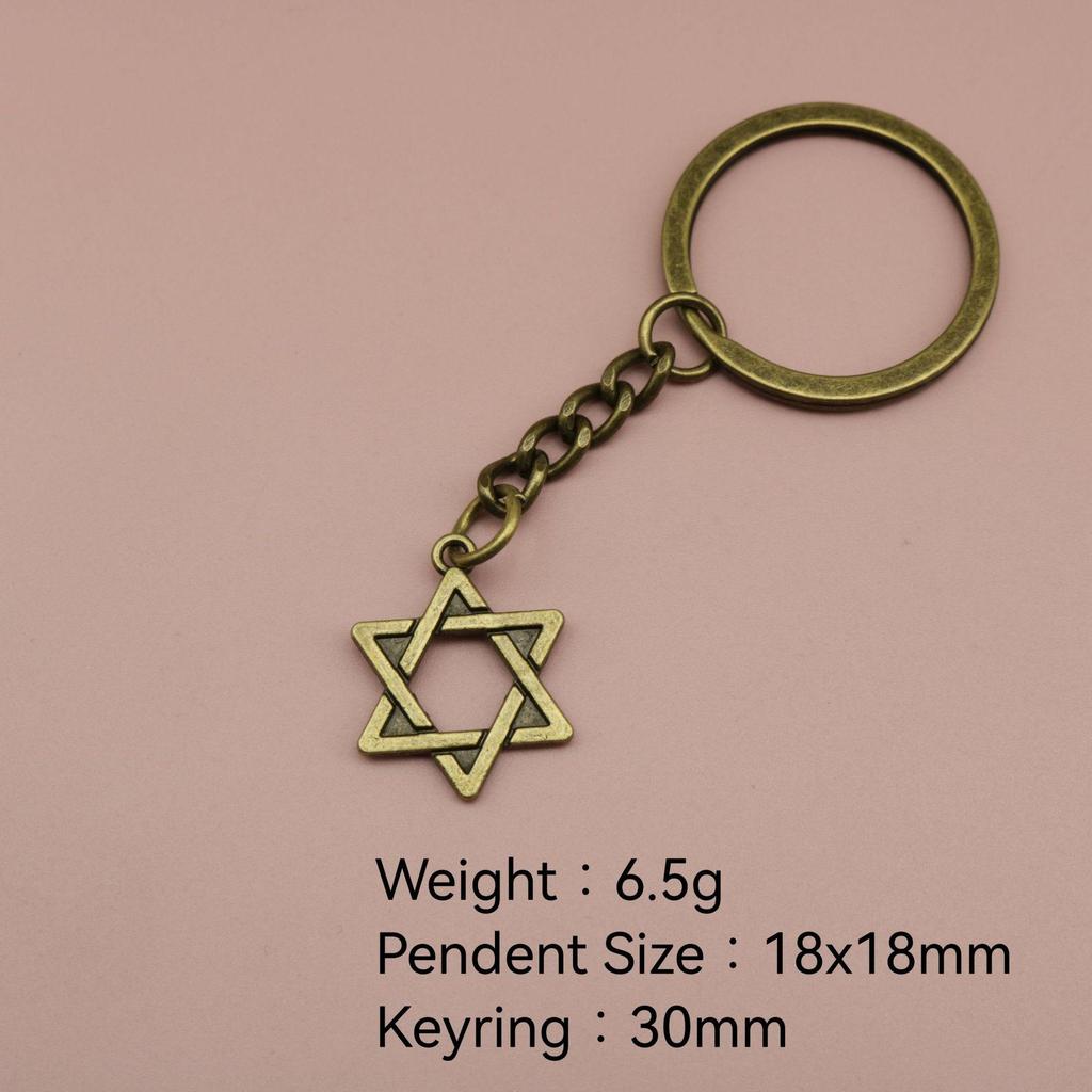 Hot Selling Six-Pointed Star Pendant Keychain Jewelry