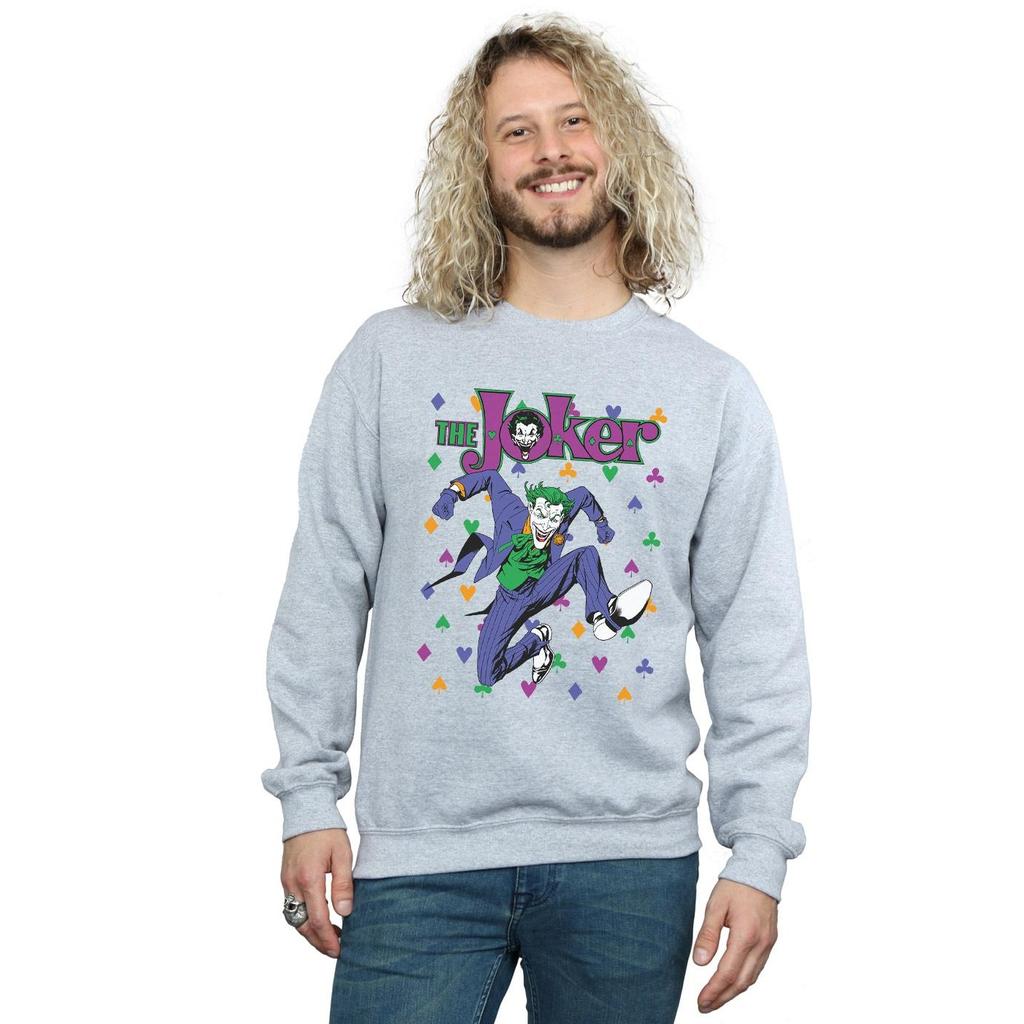 DC Comics Mens Batman Joker Cards Jump Sweatshirt