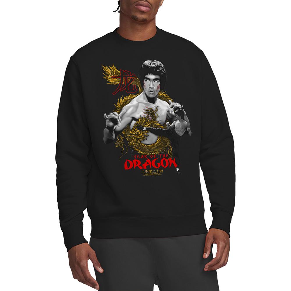 Bruce Lee Unisex Adult Golden Year Of The Dragon Sweatshirt