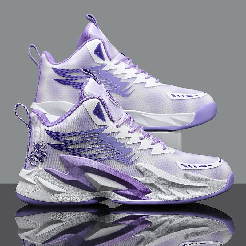 Summer new high-top basketball shoes men's combat boots primary and secondary school students' sneakers cement ground outdoor sneakers men's sizes