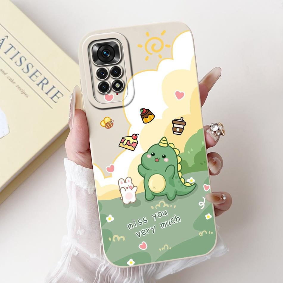 For Xiaomi Redmi Note 11 11s 4G Case Redmi Note 11 Pro 4G Global Cute Panda Rabbit Cartoon Soft Silicone Lens Protective Bumper